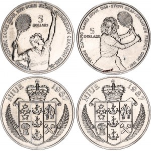 Niue 2 x 5 Dollars 1987