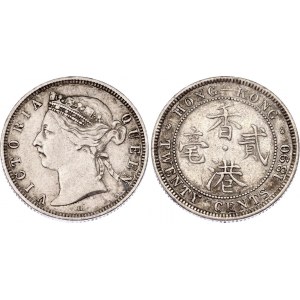 Hong Kong 20 Cents 1890 H