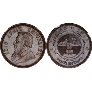 South Africa 1 Penny 1892 NGC MS 62 BN