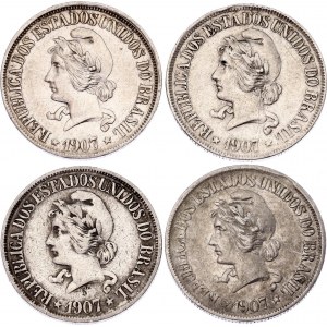 Brazil 4 x 500 Reis 1907