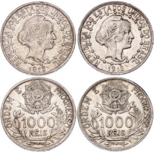 Brazil 2 x 1000 Reis 1913