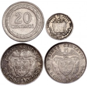 Colombia 5 - 3 x 20 Centavos 1938 - 1951