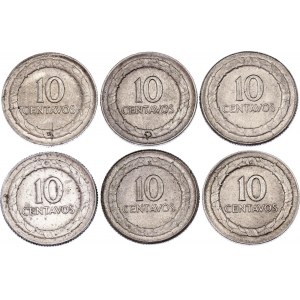 Colombia 6 x 10 Centavos 1946 - 1952