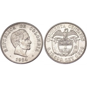 Colombia 50 Centavos 1934