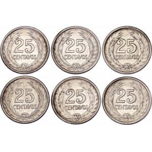 El Salvador 6 x 25 Centavos 1953