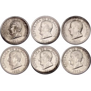 El Salvador 6 x 25 Centavos 1953