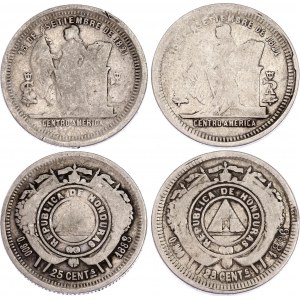 Honduras 2 x 25 Centavos 1888 - 1896