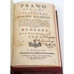 OSTROWSKI- PRAWO CYWILNE NARODU POLSKIEGO t.1-2 [coplet in 2 vols.] ed. 1784