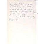 PIECHAL- WIERSZE Ausgabe 1. Widmung des Autors an Wanda Karczewska.