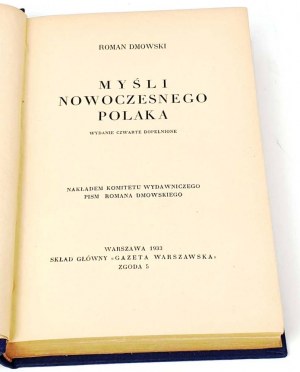 DMOWSKI - MYŚLI NOWOCZESNEGO POLAKA 1933