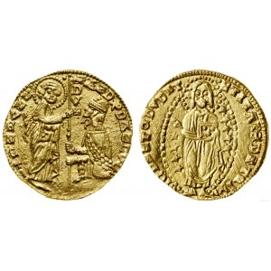 Włochy, cekin typu weneckiego - naśladownictwo lewantyjskie monety, XIV w., nieustalona mennica