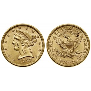 Stany Zjednoczone Ameryki (USA), 5 dolarów, 1897, Filadelfia