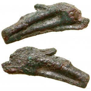 Greece and post-Hellenistic, dolphin-shaped bronze, ca. 5th century B.C.