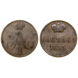 Poland, 1 kopiejka, 1855 BM, Warsaw