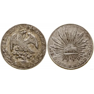 Mexico, 8 reales, 1876 Mo BH, Mexico