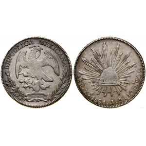 Mexico, 8 reales, 1881 Zs JS, Zacatecas