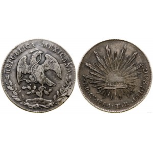 Mexico, 8 reales, 1884 Ga TB, Guadalajara