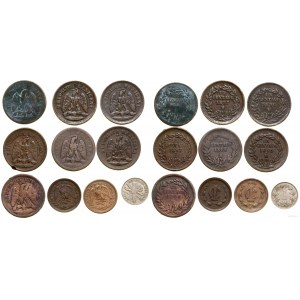 Mexico, Lot 10 x 1 centavo, 1883, 1886, 1889, 1890, 1891, 1893, 1897, Mexico and Culiacán (1 centavo of 1897)