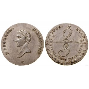Germany, 2/3 thaler, 1808 C, Clausthal