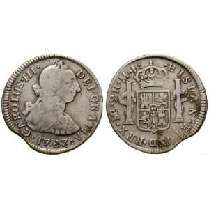 Peru, 2 reals, 1787, Lima