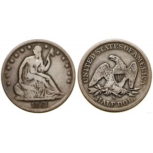 United States of America (USA), 1/2 dollar, 1861 S, San Francisco