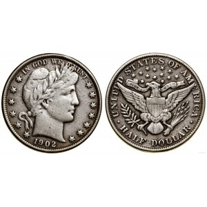 Stany Zjednoczone Ameryki (USA), 1/2 dolara, 1902, Filadelfia