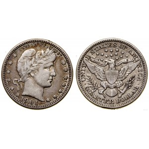 United States of America (USA), 25 cents, 1901, Philadelphia