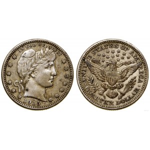 Stany Zjednoczone Ameryki (USA), 25 centów, 1915, Filadelfia