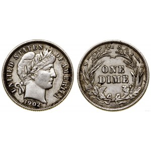 Stany Zjednoczone Ameryki (USA), dime (10 centów), 1902, Filadelfia