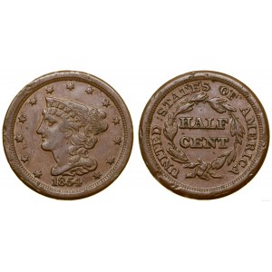Stany Zjednoczone Ameryki (USA), 1/2 centa, 1854, Filadelfia