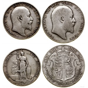 Great Britain, set: florin 1903 and 1/2 crown 1910, London