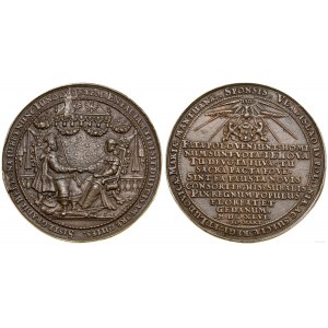 Polska, kopia medalu ślubnego, 1646 (data wykonania oryginału)