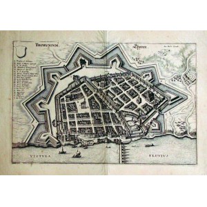 TORUŃ. Perspektywiczny plan miasta od strony Wisły, ryt. i wyd. M. M ...