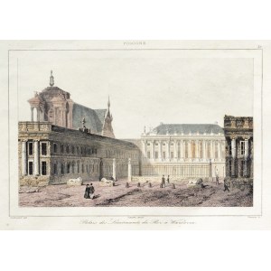 WARSZAWA. Pałac Namiestnikowski, rys. Auguste Alexandre Guillaumot, r ...