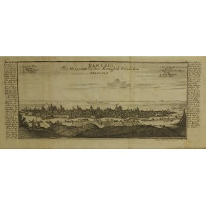 GDAŃSK, Panorama miasta od południa, ryt. i wyd. G. Bodenehr II, Aug ...