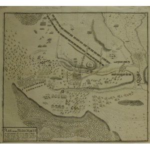 KLISZÓW, plan bitwy stoczonej w dniu 19 lipca 1702 przez armię szwed ...