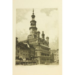 POZNAŃ; Ratusz w Poznaniu; ryt. Albrecht Bruck (1874-1964), przed 191 ...