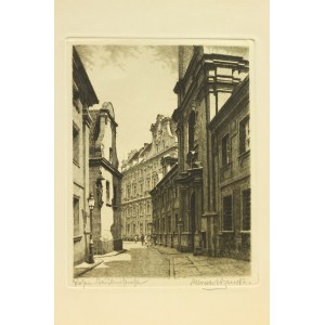 POZNAŃ; uliczka Poznania; ; ryt. Albrecht Bruck (1874-1964), przed 19 ...