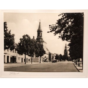 TYLŻA (ros. Советск). Ulica Niemiecka z ratuszem, ok. 1925; fo ...