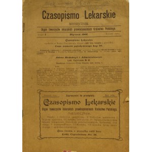 ŁÓDŹ; Czasopismo Lekarskie zeszyt 1, styczeń 1906; język polski;  ...