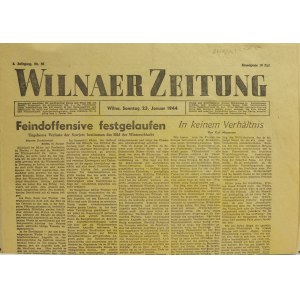 WILNO, Wilnaer Zeitung, nr 19, styczeń 1944, gazeta wychodząca w cza ...