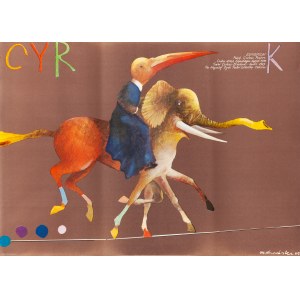 Cyrk. Exhibition Polish Circus Posters - proj. Marian NOWIŃSKI (1944-2017), 1985