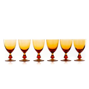 Set of six honey glasses - Laura Glassworks in Tarnow, Poland
