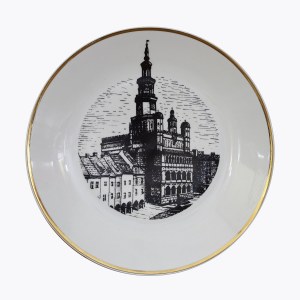 Dekorative Platte Das Rathaus in Poznań - Porzellan- und Tafelporzellanarbeiten Chodzież