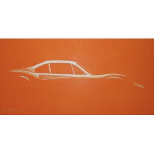 Agata STRZEMECKA (geb. 1992), Orangefarbenes Auto, 2022