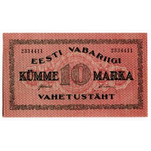 Estonia 10 Marka 1922 Fancy Number