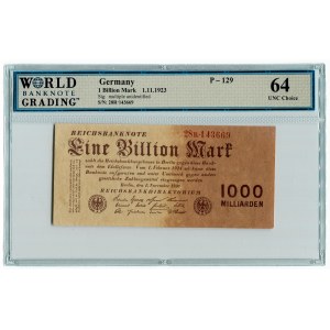 Germany - Weimar Republic 1 Billion Mark 1923 WBG 64