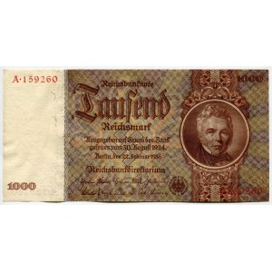 Germany - Third Reich 1000 Reichsmark 1936