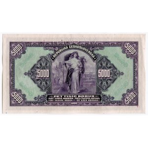 Czechoslovakia 5000 Korun 1920 Specimen