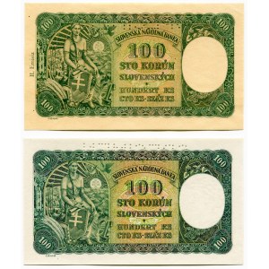 Slovakia 2 x 100 Korun 1940 Specimen
